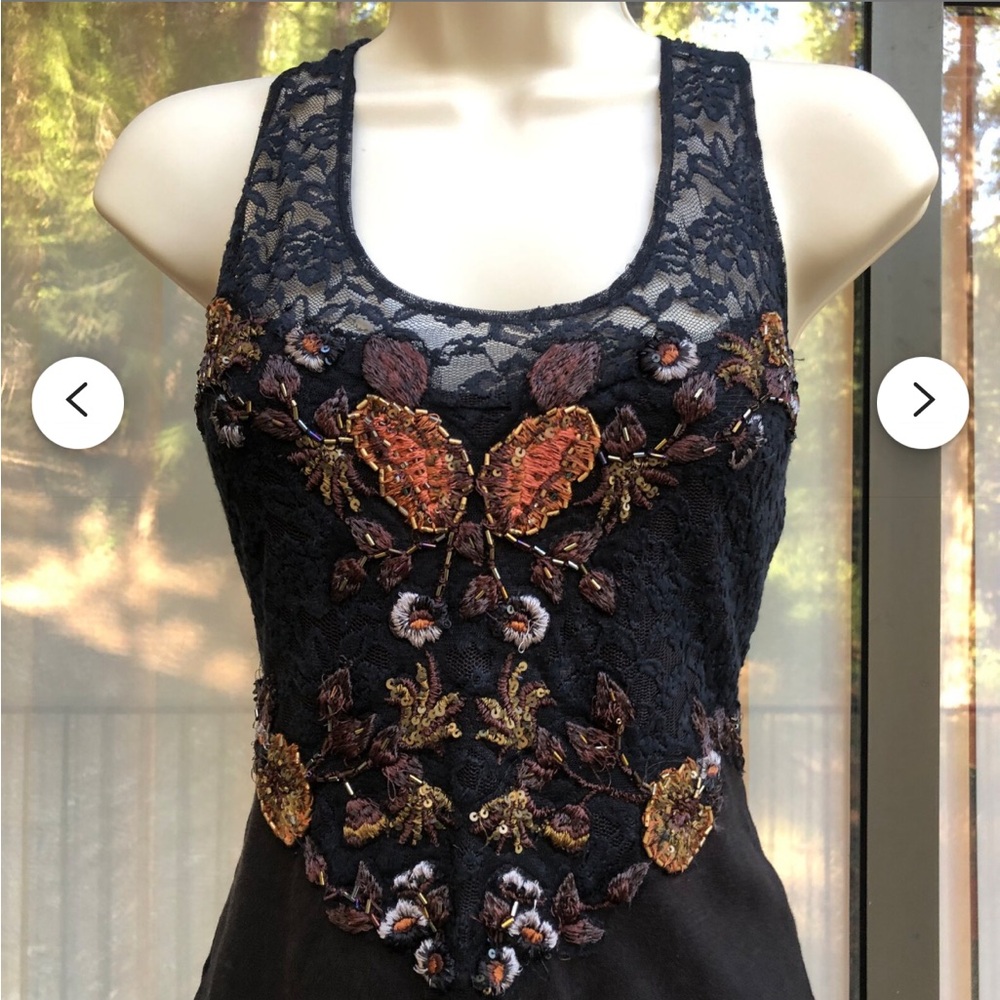 NWT Medium Free People Secrets of Eden Floral Embroidered Mini Dress - Picture 4 of 10